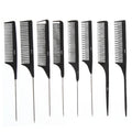 30 Styles Salon Anti Static Fine-tooth Foldable Hair Cutting Comb Plastic Tooth Rat Tail Barber Hair Trimmer Black
