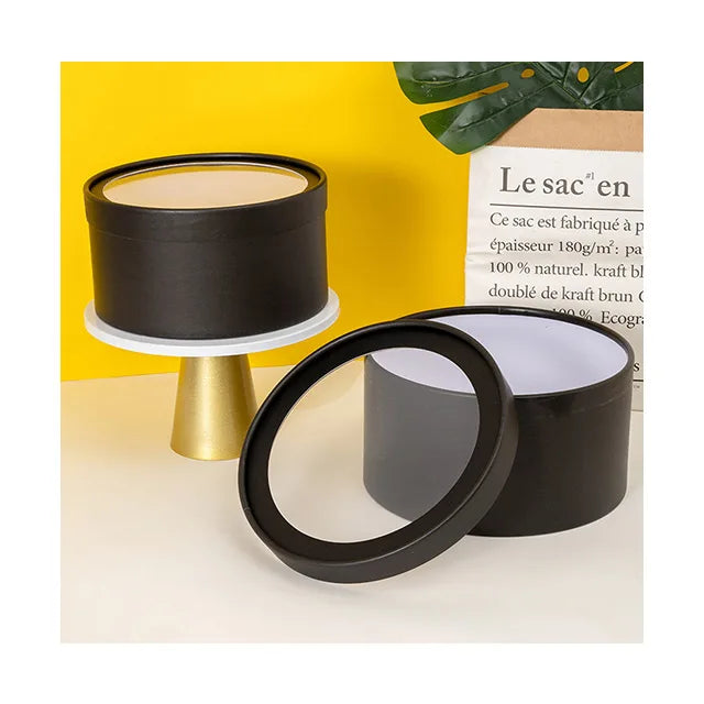 AM-GPA40 Ammy Flower Packing Round Gift Box 2pcs Per Set Transparent Cover Artificial Flower Round Box Fresh Flower Empty Box