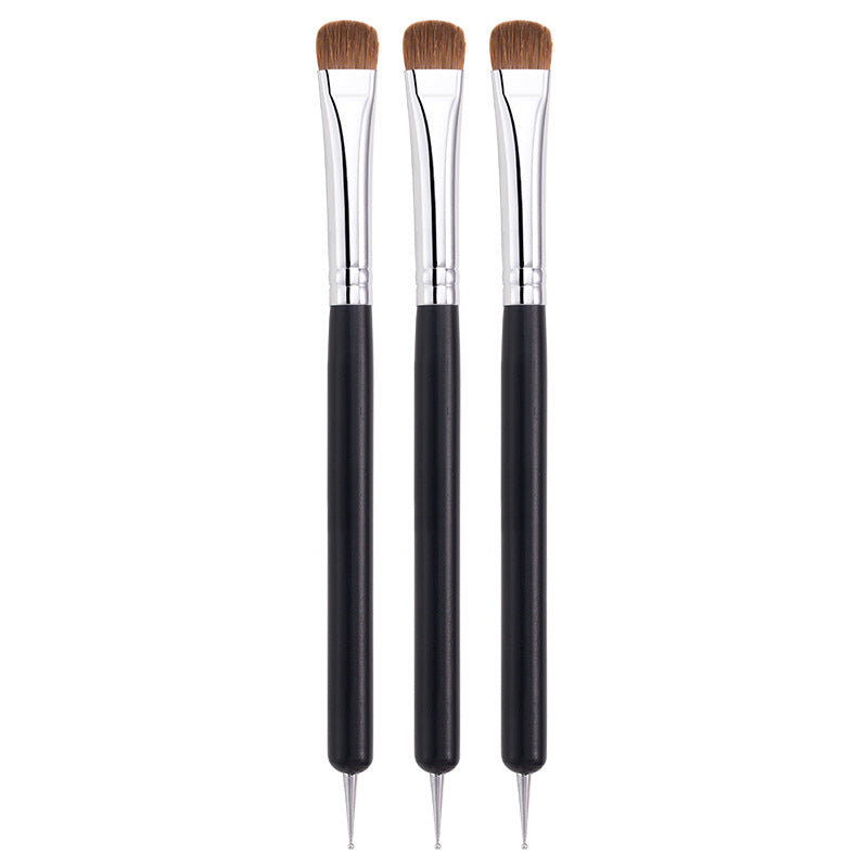 Professional Kolinsky Sable Brush 2 Way Acrylic French Manicure Design Nail Art Brush Bend Nail Dotting Pen