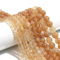 Natural Jade Stone Crystal Round Beads Brown Watermelon Crystal Loose Beads Handmade DIY Jewelry Necklace Bracelet Making MegaBDM
