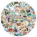 Hot Sale 50 Pcs Vinyl Waterproof Stickersfor Laptop Water Bottles Envelopes Gifts Crafts Snowboard