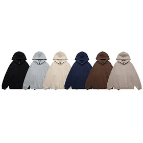 Moq:1pc Heavy Fabric Custom Blank No Strings Hoodies Heavy Weight Fleece Oversized Hoodies Customized Print Logo Hoodie
