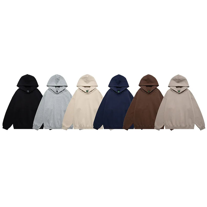 Moq:1pc Heavy Fabric Custom Blank No Strings Hoodies Heavy Weight Fleece Oversized Hoodies Customized Print Logo Hoodie