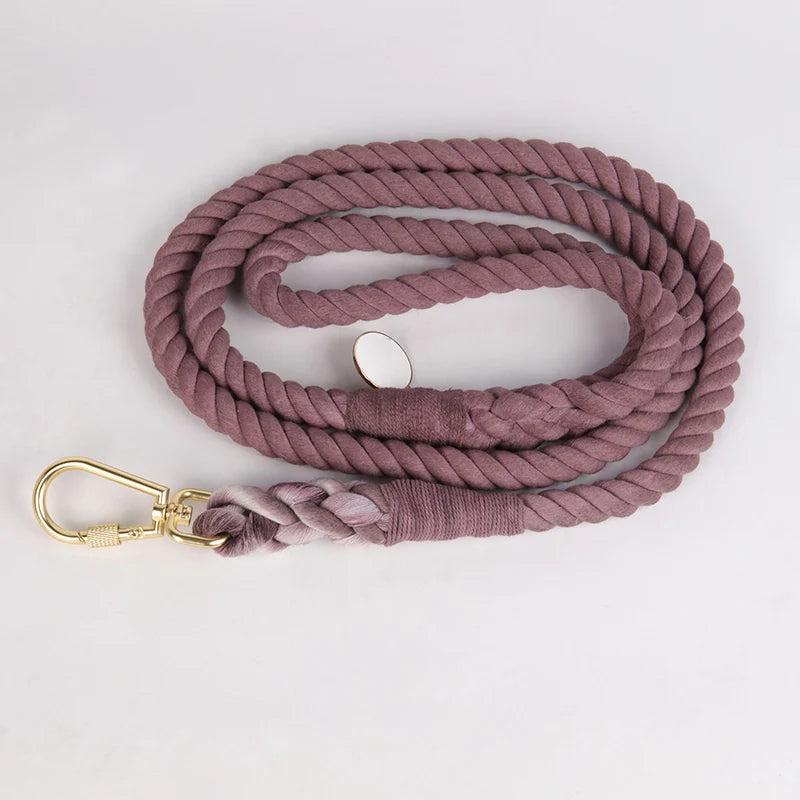 OKEYPETS Comfort Pets Ombre Handmade Dog Rope Leads Multi-Colored 100% Cotton With Durable Metal Hardware Horse Leads