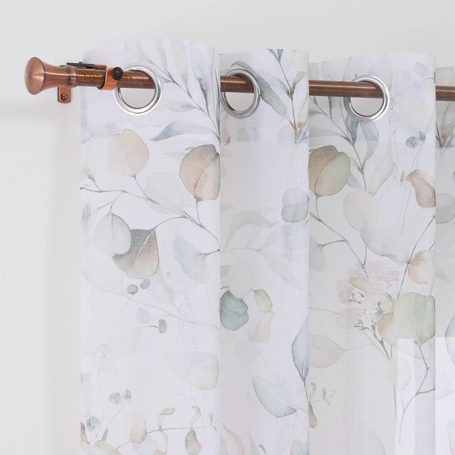 Wholesale Home Window Decor Floral Printed Sheer Curtains Drapes for Living Room Factory Price