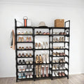 Modern 8-Tier Customizable Shoe Rack Storage Organizer with Metal for Living Room Hotel School Home Furniture