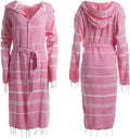 Customized 100% Cotton Turkish Unisex Bathrobe for Women Soft Lightweight Knee Length Lounge Wear
