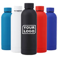 Custom Logo 500ml Drink Bottle 304 Stainless Steel Double Wall Vaccum Flask Thermal Rubber Paint Matte Sports Water Bottle