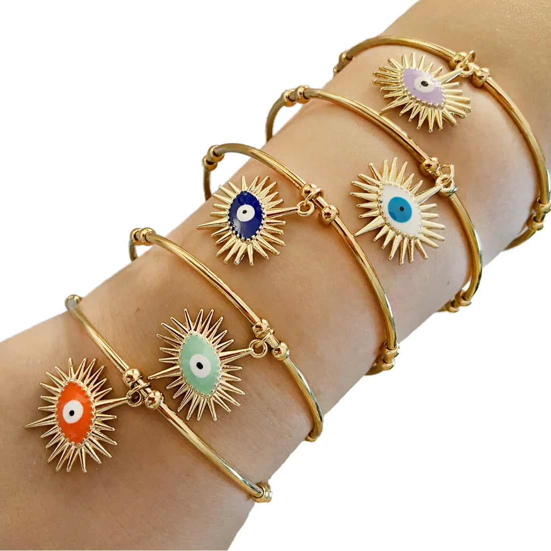 Adjustable 18K Gold Plated Dainty Chain Bracelets Women/Men's Fine Jewelry with Crystal CZ Lucky Fashion Charm Gifts