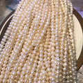 Cheap Price 7-8mm White Color Potato Freshwater Pearl Beads Strands Jewelry
