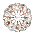 FJ Fallon Fashion Jewelry Pendant Zodiac Greek Gey Halo of Zodiac Plated in Rose Gold Two Tone Bicolor