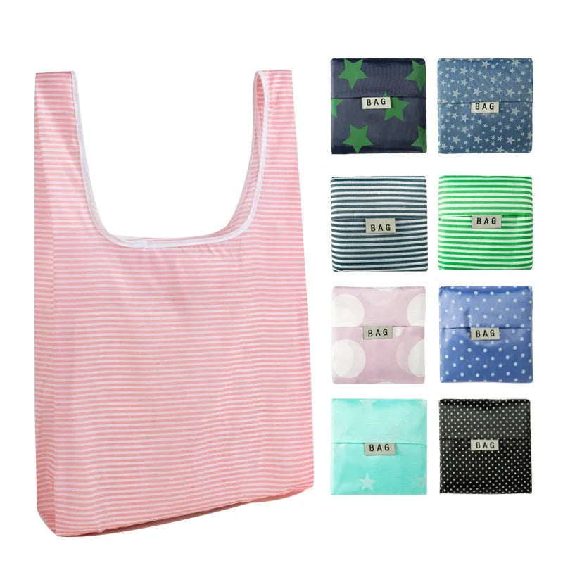 Wholesale Large Space Heavy-Duty Foldable Grocery Shopping Tote Bag Reusable with Custom Logo