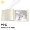 11x11cm 100 Sheets/Booklet Edible 100% Pure Silver Leaf Paper for Food Wine Cake Coffee Decoration