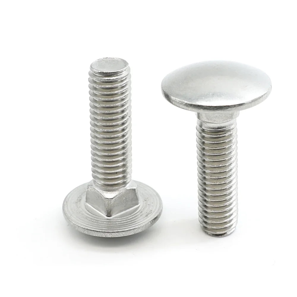 Factory M8 Stainless Steel 1 1/4" Round Head Countersunk Square Carriage Bolt Screws