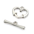 Heart Shape Stainless Steel OT Clasps Buckle Permanent Jewelry Connectors Crafts for Diy Jewelry Chain Making