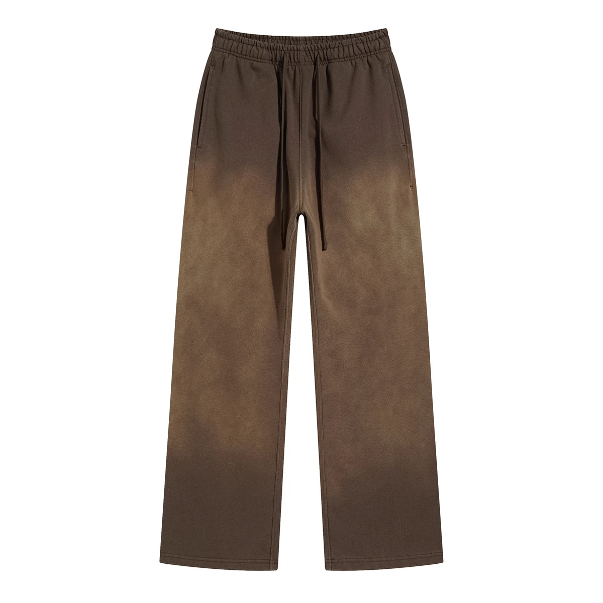 OEM Streetwear Casual Loose Wideleg Baggy Pant Custom Men Heavyweight Cotton Distressed Straight Wide Leg Acid Wash Sweatpants