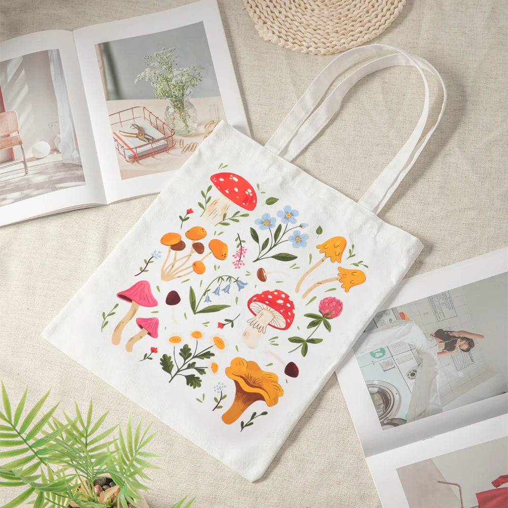 Custom Logo Printed Cotton Canvas Tote Bag Reusable Promotional Travel Blank Shopping Bags