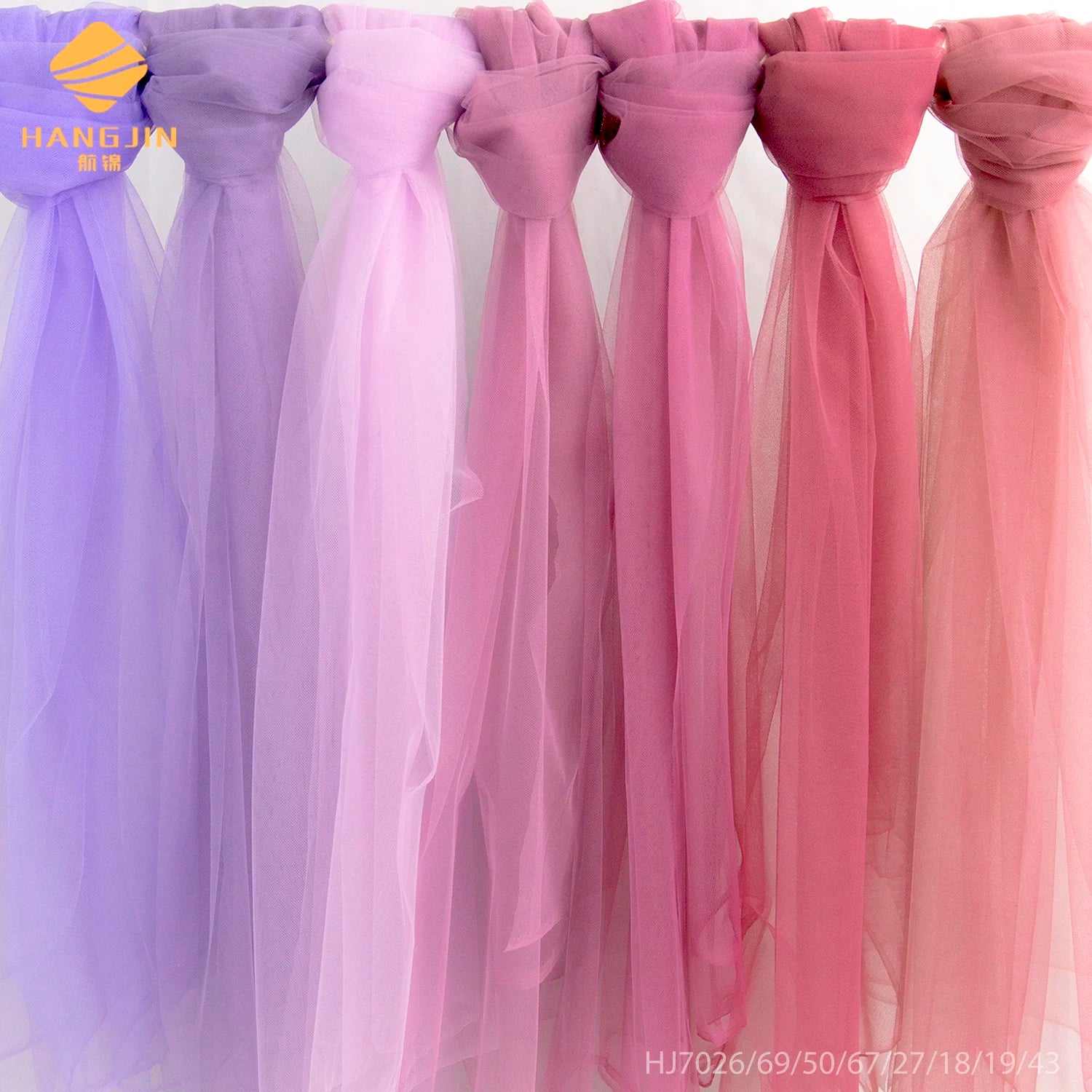 Polyester Color Mesh Net Ins Hot Sale Soft Tulle Fabric for Decoration in Stock Mesh Tulle Fabric
