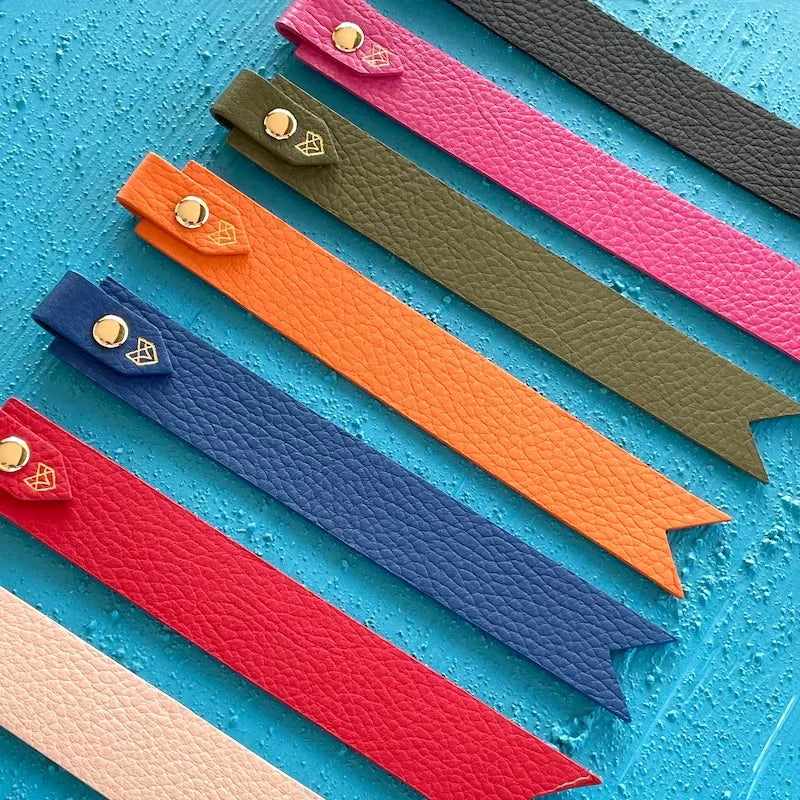 Stamped Leather Bookmark Custom Student Bookmarks PU Leather Souvenir Bookmarks Christmas Gift for Him Her