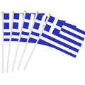 Customizable Small Hand Flag Greece Flag Design in Polyester Cotton Silk Custom Logo Digital Printing Outdoor Waving Banners