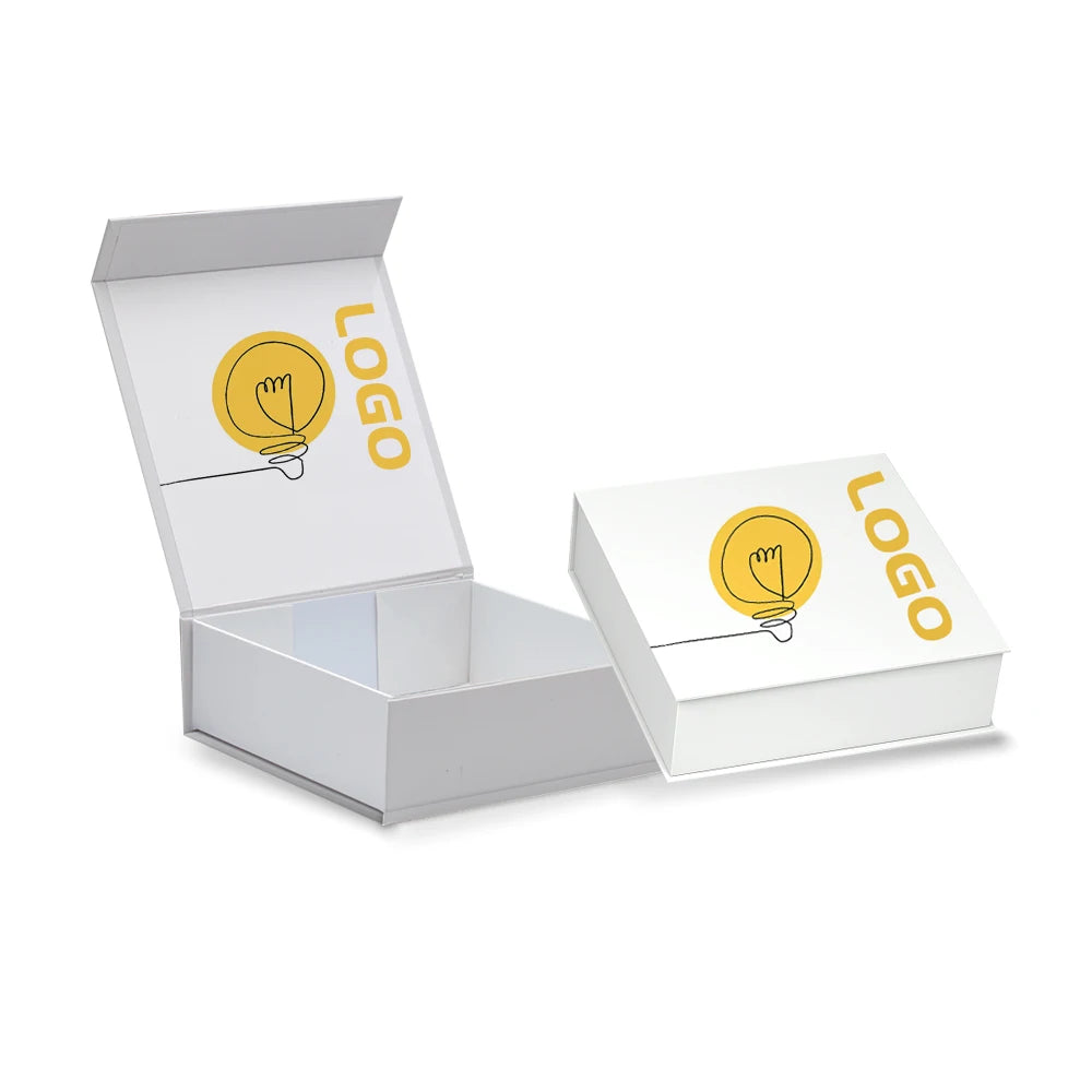 HENGXING Custom Logo Luxury Cardboard Magnetic Folding Gift Box With Ribbon Closure
