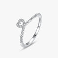 Ailmay Real 925 Sterling Silver Hearts Stackable Finger Rings Simple Fashion for Women Girls Anti-allergy Fine Jewelry Gifts