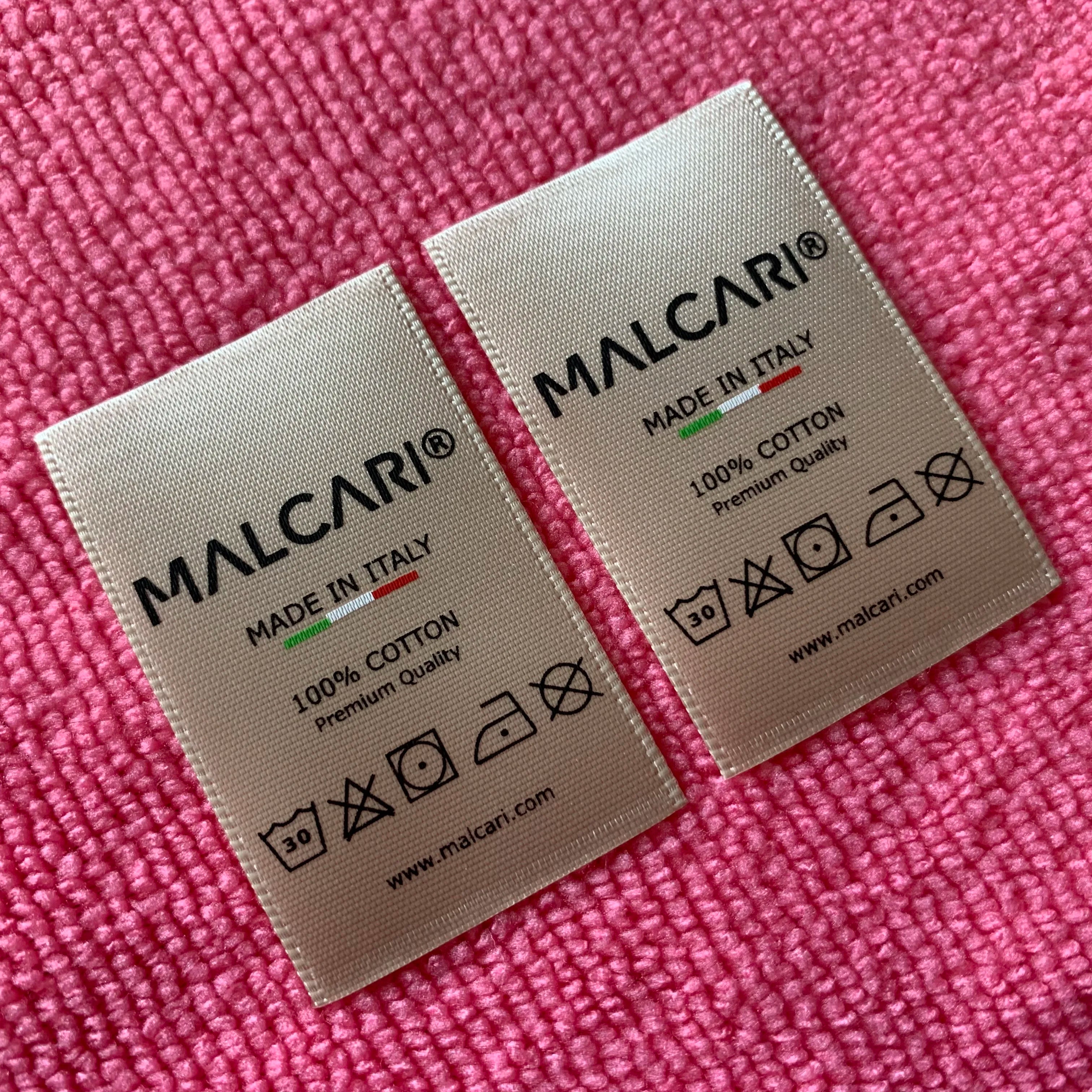 Top Sewing Gold Color Washing Care Inside Satin Labelstraight Cut Clothing Printing Label for Apparels