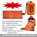 Outdoor Ultralight Rescue Mylar Thermal Survival Sleeping Bag with Drawstring Bivy Emergency Sleeping Bag with Survival Whistle