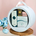 Custom Large Pu Leather Cylinder Round Flower Packing Gift Box