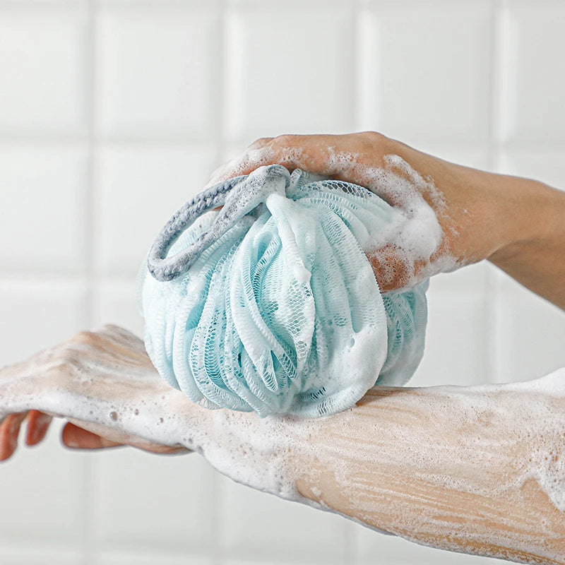 SHIMOYAMA Bathroom Use New Soft Comfortable Material Effective Foaming  Stain Removal Body Scrubber Loofah Mesh Shower Bath Ball