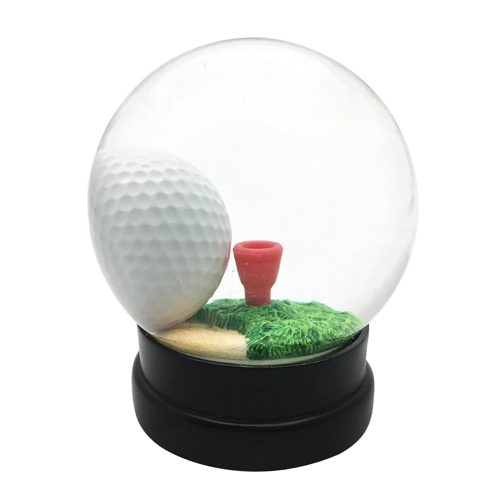 Souvenir Gifts Golf Water Snow Ball 100mm Snow Dome Thicken Glass Snow Globe with Foam