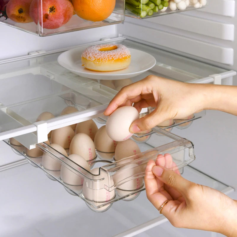 Refrigerator Egg Drawer - Snap-on Storage with Refrigerator Egg Storage Container
