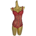 Shiny Glitter Rhinestone Party Celebration Performance One Piece Jumpsuits Plus Size Women Club Leotard Show Dance Bodysuits