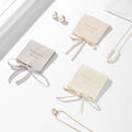 Custom logo Luxury Cream Jewelry Packaging Pouch Necklace Earrings Jewellery Microfiber Pouch Custom Jewelry Bag