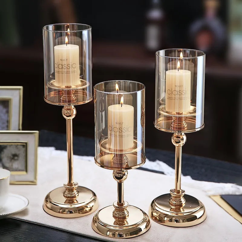Ceramic Candlestick Ornaments for Home Decor Wedding Parties Valentine's Day-Elegant Pillar Holder Decorations
