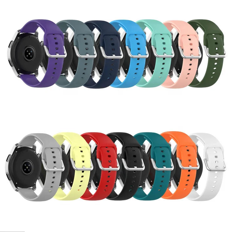 Fashion Adjustable Rubber Wrist Strap for Samsung Galaxy Watch 46mm for Huawei GT2 Silicone Watch Bracelet Accessories