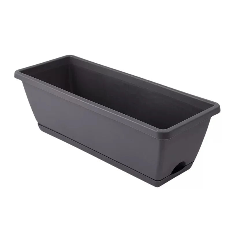 16 Inch Indoor/Outdoor Garden Window Box Planter 43 cm Rectangular Plastic Tray Windowsill Decoration Home Use