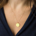 EManco European and American Popular Jewelry 316L Stainless Steel Round Lettering Necklace