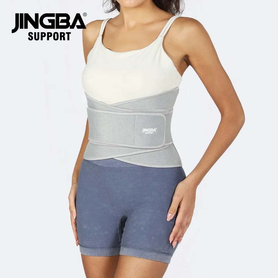 JINGBA Wholesale Neoprene Waist Trimmer New Straightening Support Belt with Adjustable Straps for Bodybuilding Gym Exercise