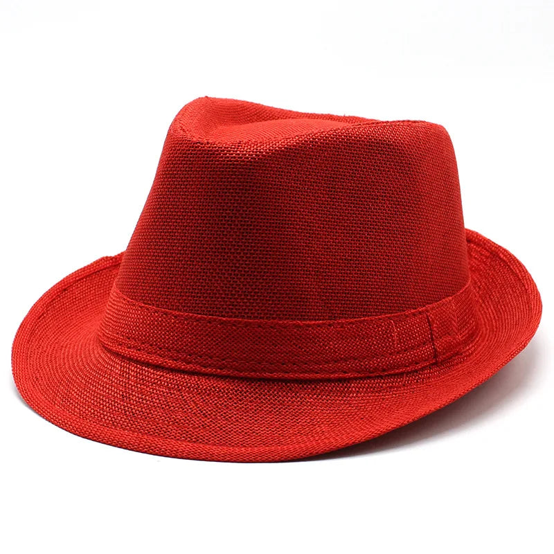 New Black and White Summer Hat British Gentleman Hat Jazz Cowboy Men Custom Fedora Hats