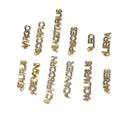 Wholesale Gold Color Horoscope English Font Initial Letters Zodiac Sign Pendant for Jewelry Accessories China Supplier