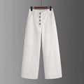 Wholesale Customized Hot Sell White Denim Harem Pants for Women Loose Fit Mid-Waist Casual Style for Summer