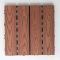 Outdoor Garden Wood Grain 3d Embossed Wpc Decking Interlocking Piso Diy Deck Tiles for Balcony