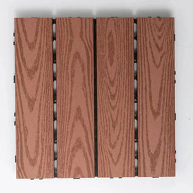 Outdoor Garden Wood Grain 3d Embossed Wpc Decking Interlocking Piso Diy Deck Tiles for Balcony