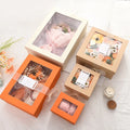 Creative Packaging Box Transparent Window Birthday Wedding Bridesmaid Paper Gift Box with Ribbon