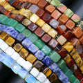 DIY 8mm Square Bead Natural Stone Amethyst Rose Quartz Crystal Loose Gemstone square Beads for Jewelry Making