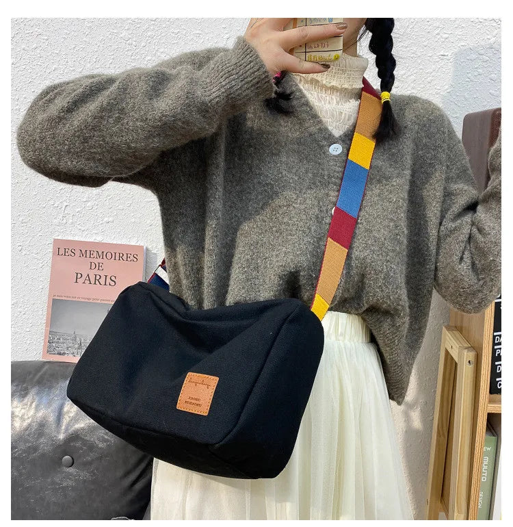Women's Casual Corduroy Solid XXN Crossbody and Shoulder Bag Side Pack Messenger Bag