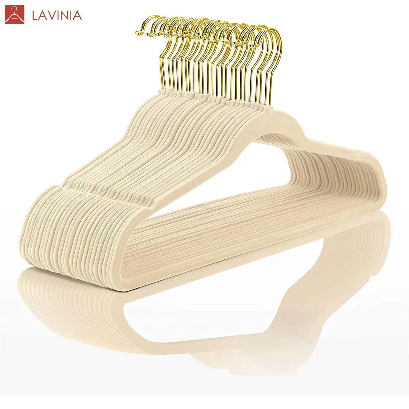 Lavinia Non-Slip Velvet Hangers Cheap Wholesale Kids Clothes Flocking Hanger for Wardrobe & Bathroom Coat Storage