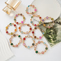 Wholesale Custom Make Designer Jewelry Bracelet Fashionable Crystal Beaded Colorful Glass Bead Children Student Bracelet