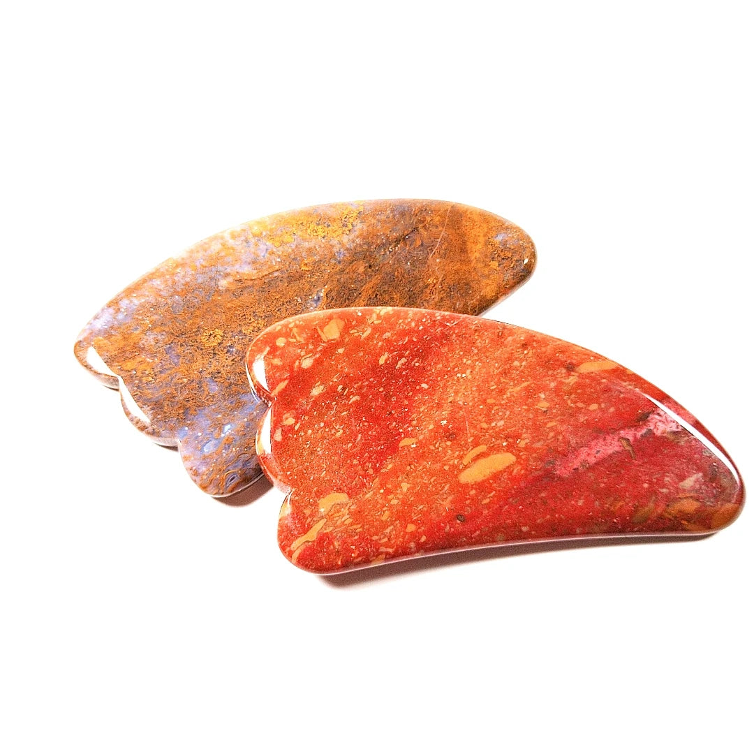 Huiying Bulk Natural Mookaite jasper Stone Anti Wrinkles Gua Sha Claw Shape Gua Sha Massage Tool